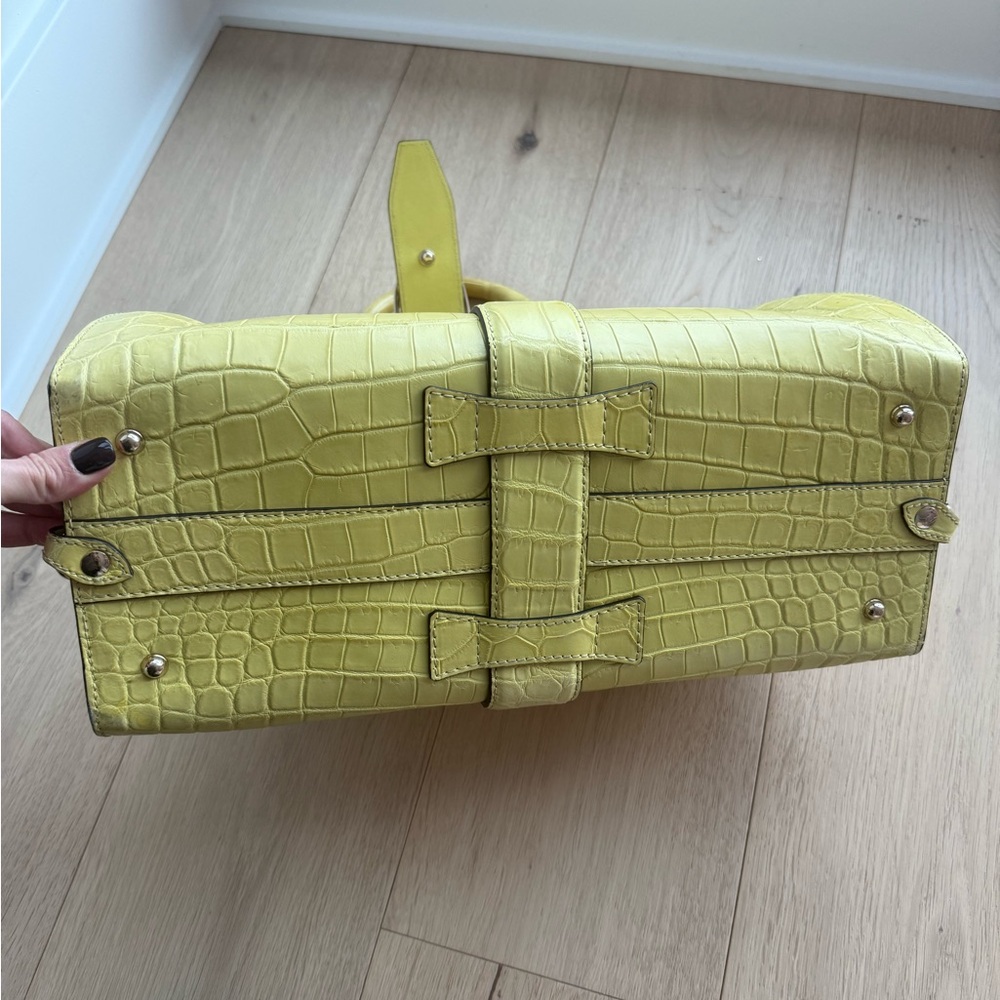Yellow EXOTIC Croc GUCCI bag  Top-Handle Tote - Women Bags - Picture 7 of 7
